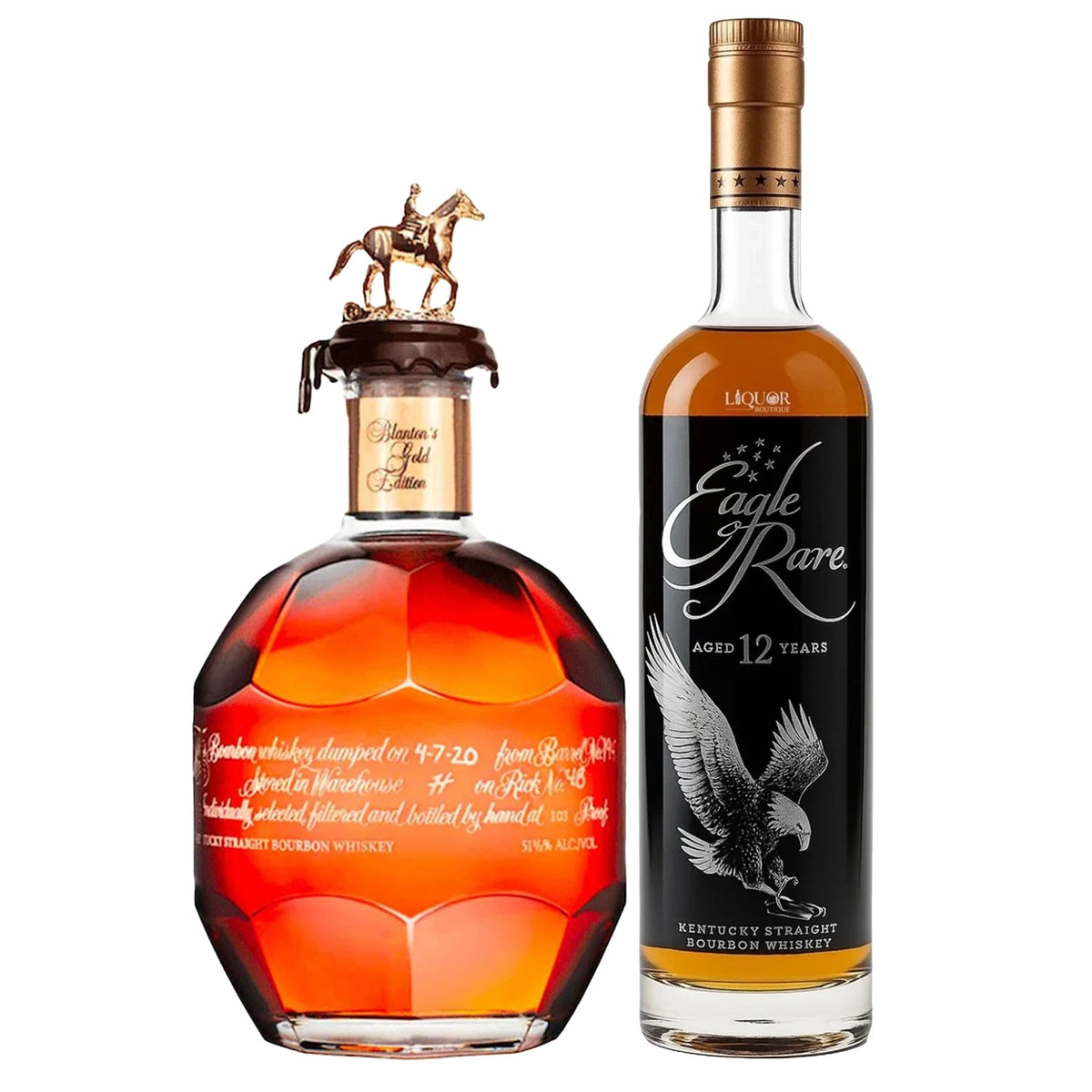 Blanton's Gold Edition & Eagle Rare 12 Year Bourbon Whiskey Bundle 750ml - Liquor Boutique