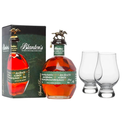 Blanton’s Special Reserve Green Label Bourbon Whiskey with Glencairn Glass Set