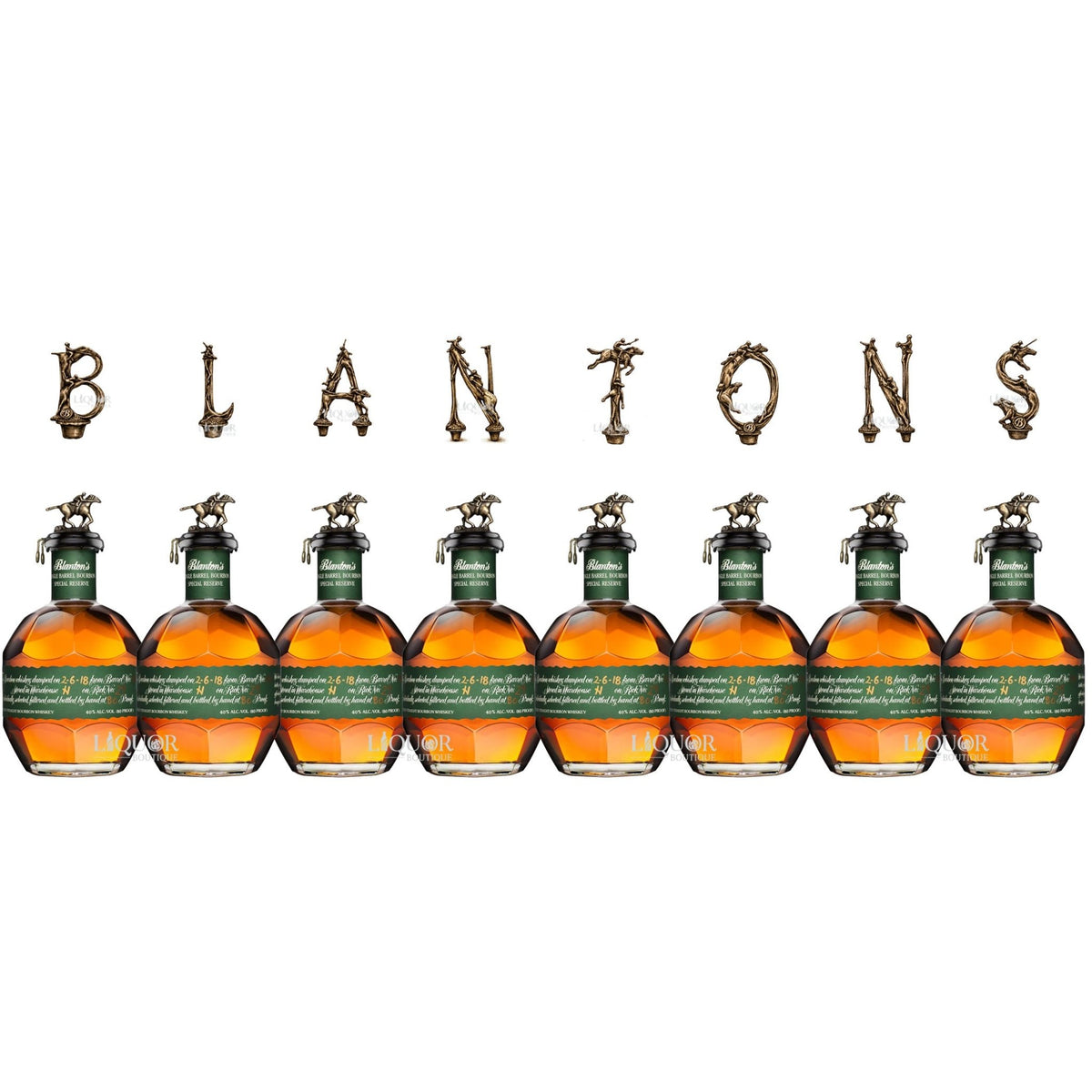Blanton’s Special Reserve Green Label Full Set Horse Collection 8 Pack - Liquor Boutique