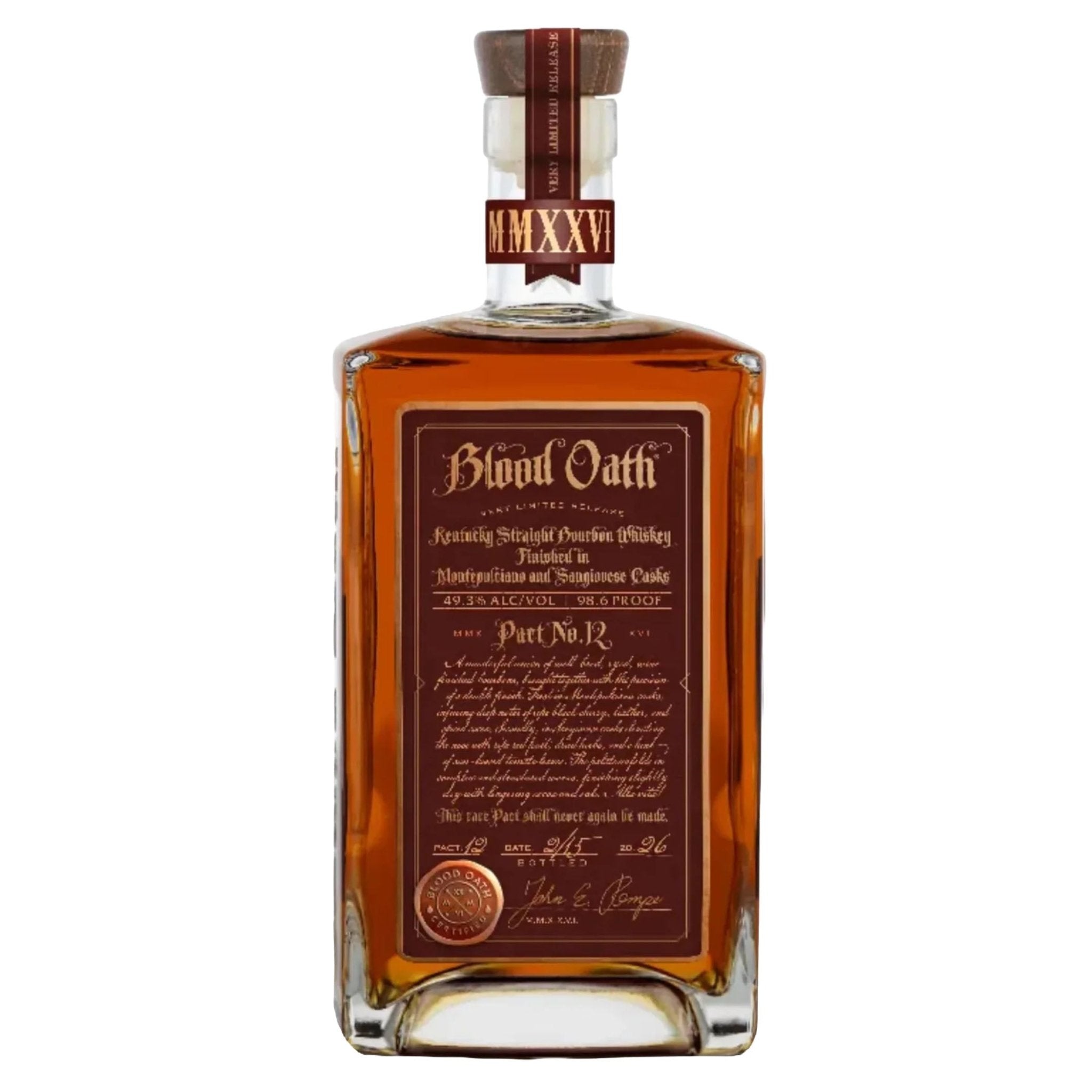 Blood Oath Pact No. 12 2026 Kentucky Straight Bourbon Whiskey - Liquor Boutique