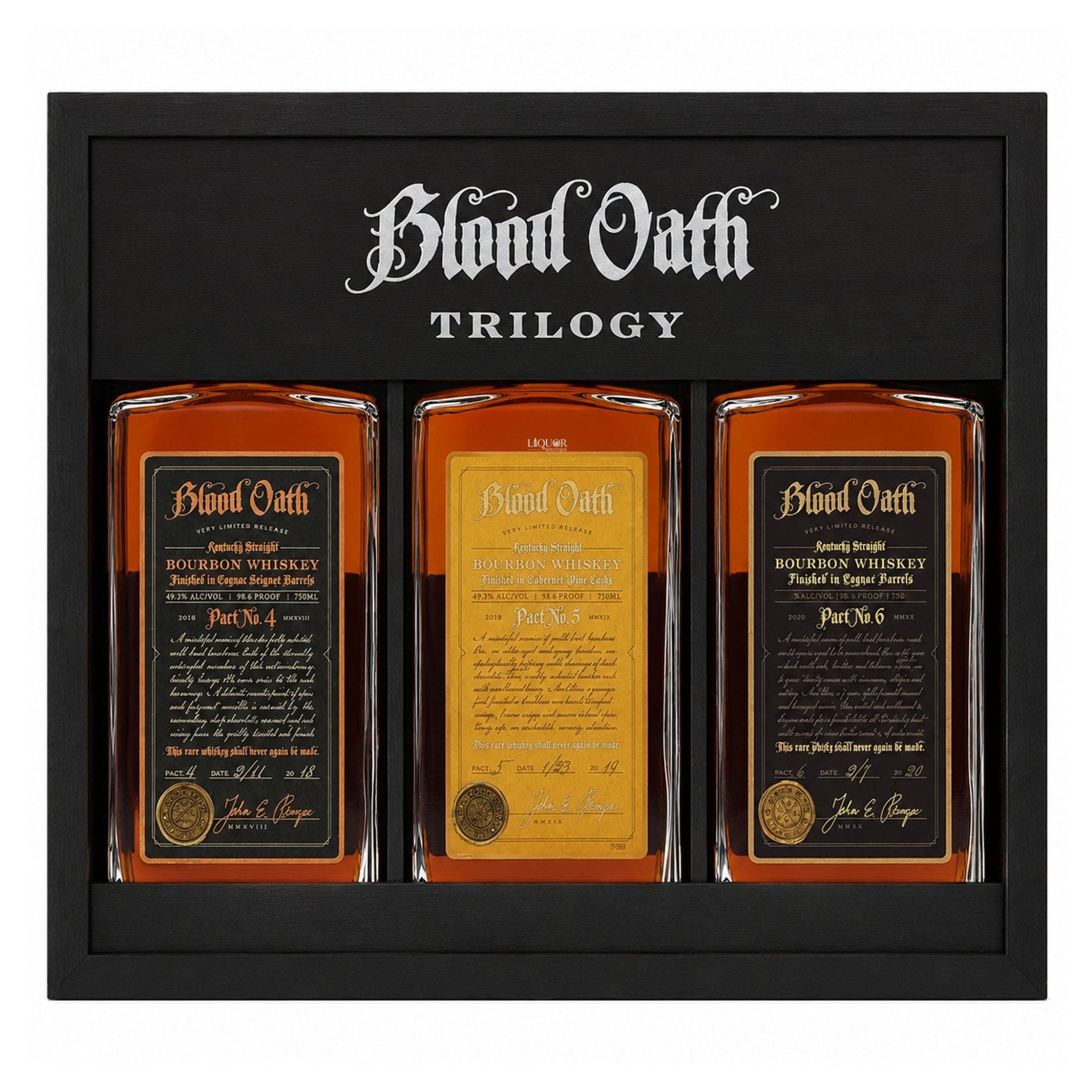 Blood Oath Trilogy Pact No. 4–6 Bourbon Whiskey Set - Liquor Boutique