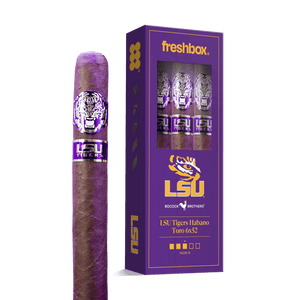 Boccock Brothers LSU Tigers Habano Toro 6x52 FreshBox | Cigar 3-Pack - Liquor Boutique