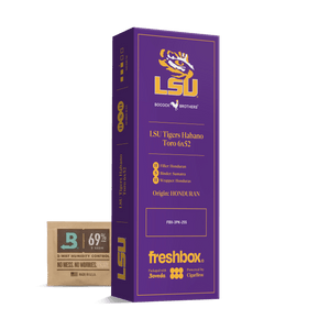 Boccock Brothers LSU Tigers Habano Toro 6x52 FreshBox | Cigar 3-Pack - Liquor Boutique
