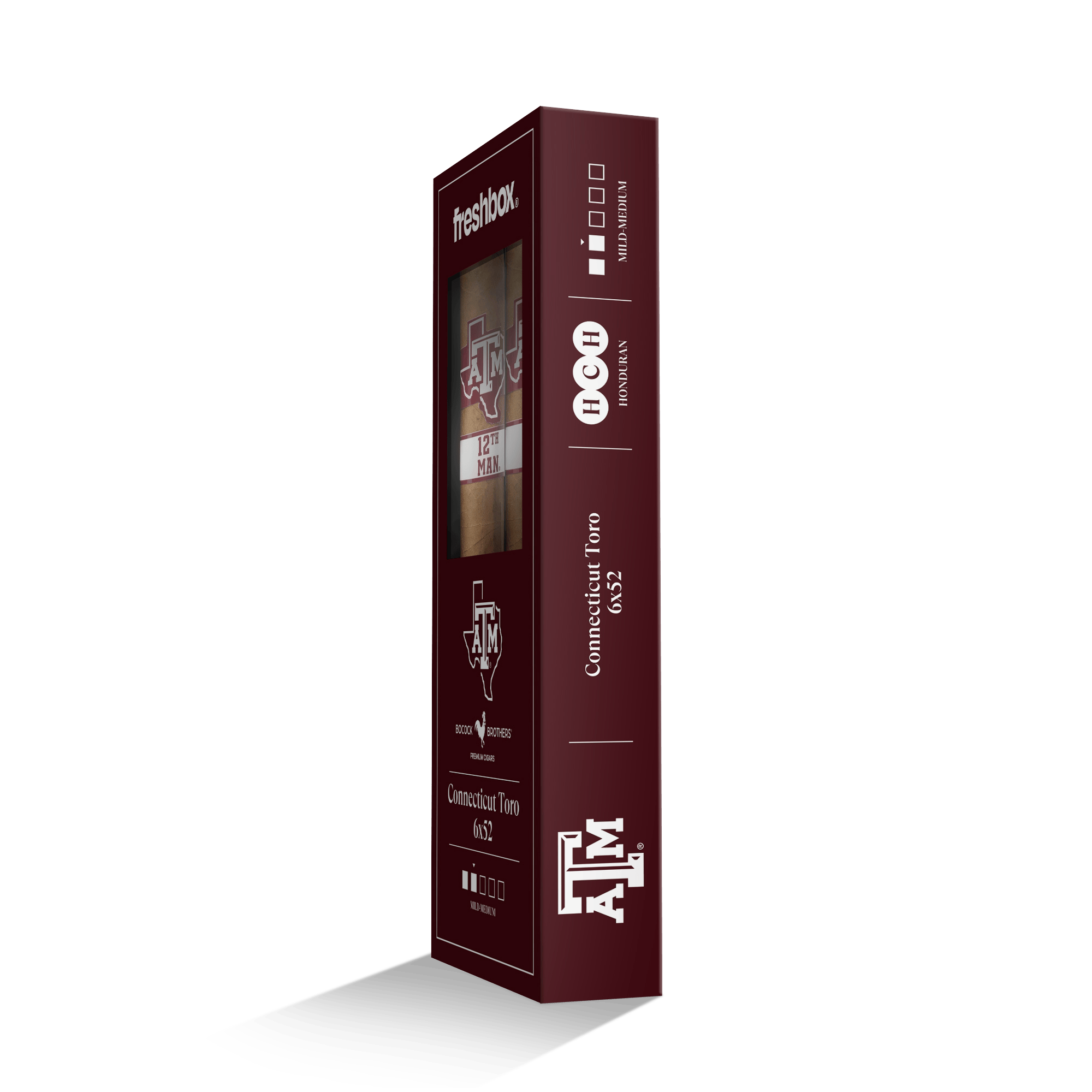 Boccock Brothers Texas A&M Connecticut 6x52 FreshBox | 3-Pack