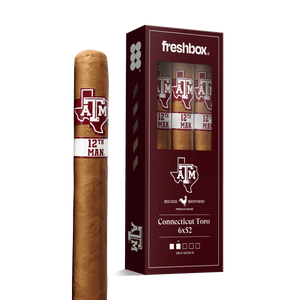 Boccock Brothers Texas A&M Connecticut 6x52 FreshBox | Cigar 3-Pack - Liquor Boutique