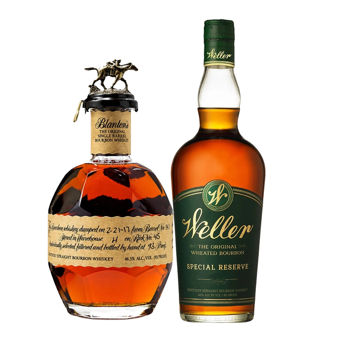 Blanton's Single Barrel & Weller Special Reserve Whiskey Bundle 750ml