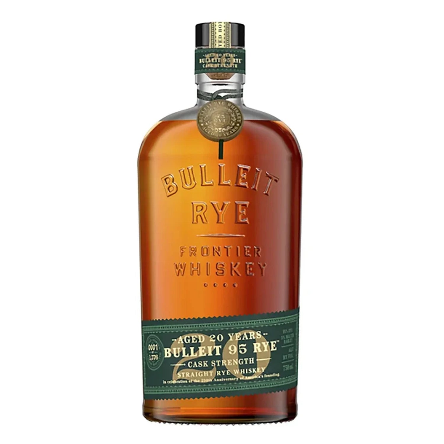 Bulleit 20 Year Rye Cask Strength Whiskey 750ml