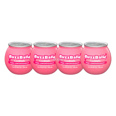 Buzzball Pink Lemonsqueezy Pre-Mixed Cocktails 4 Pack