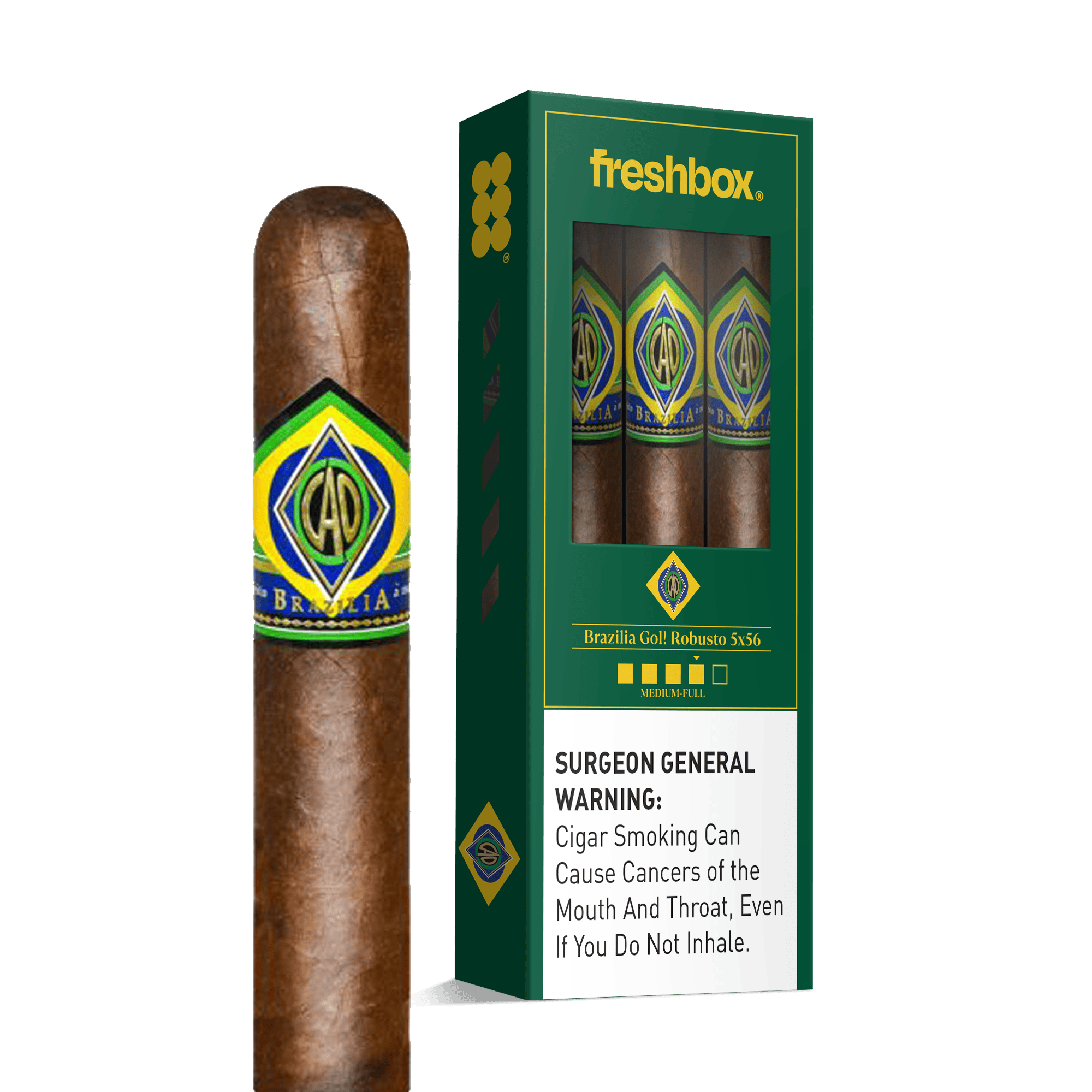 CAO Brazilia Gol! 5x56 FreshBox | Cigar 3-Pack
