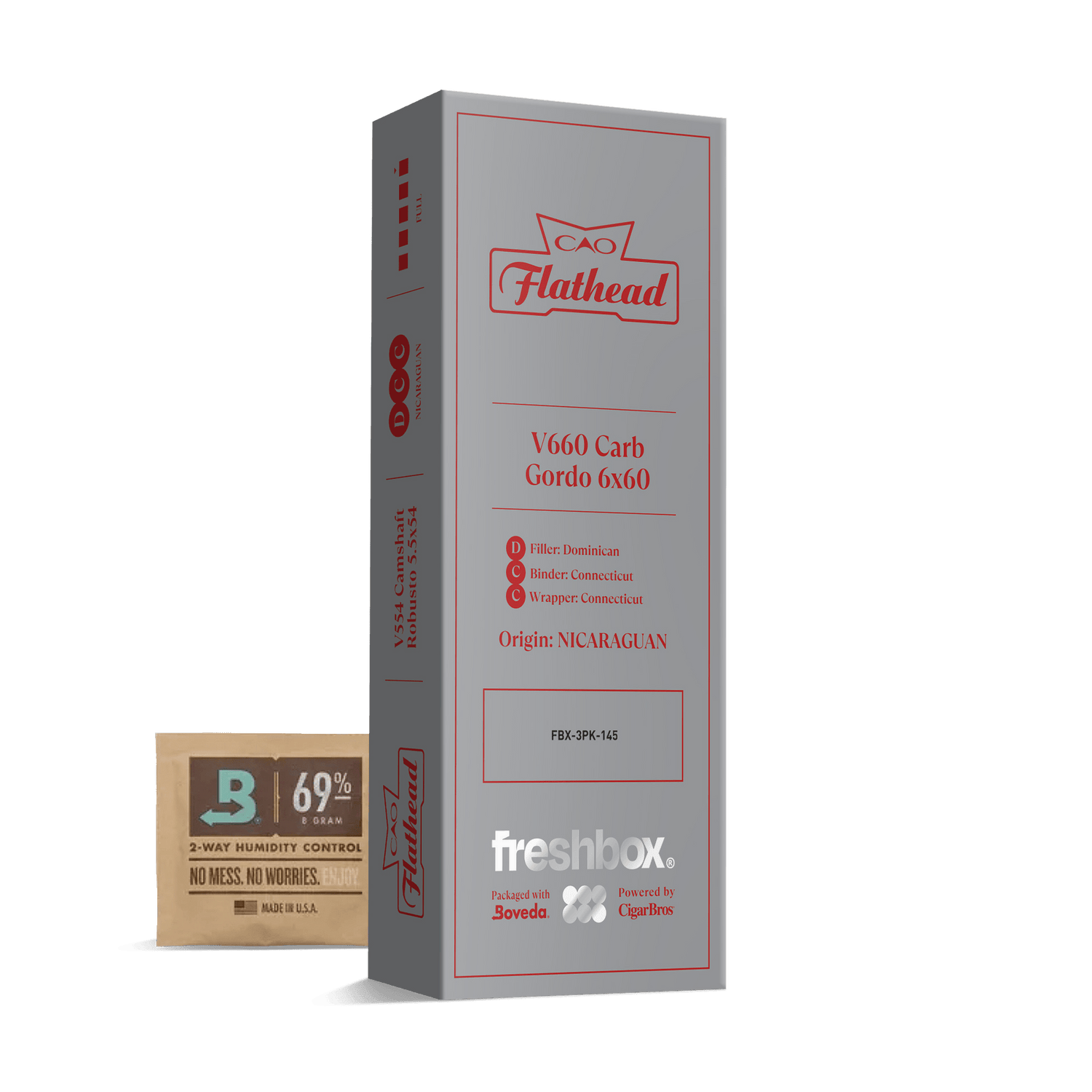 CAO Flathead V660 Carb 6x60 FreshBox | Cigar 3-Pack - Liquor Boutique