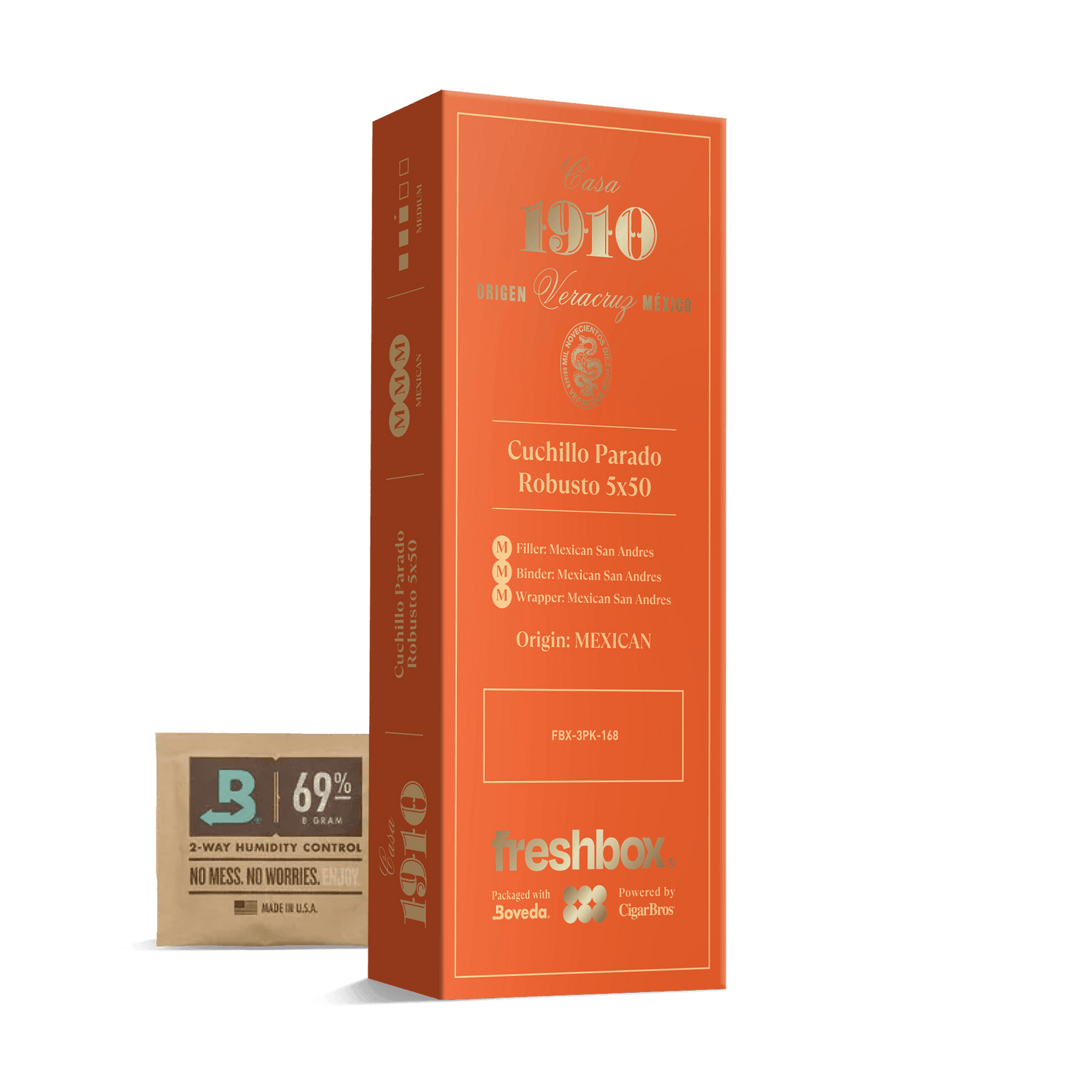 Casa 1910 Cuchillo Parado Robusto 5x50 FreshBox | Cigar 3-Pack - Liquor Boutique