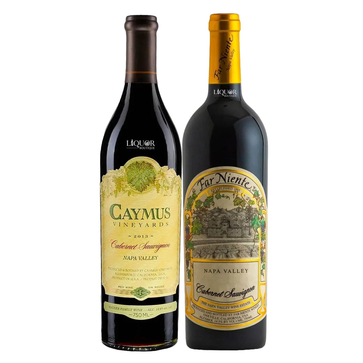 Caymus Cabernet Sauvignon & Far Niente Napa Valley Cabernet Sauvignon Wine Bundle 750ml - Liquor Boutique