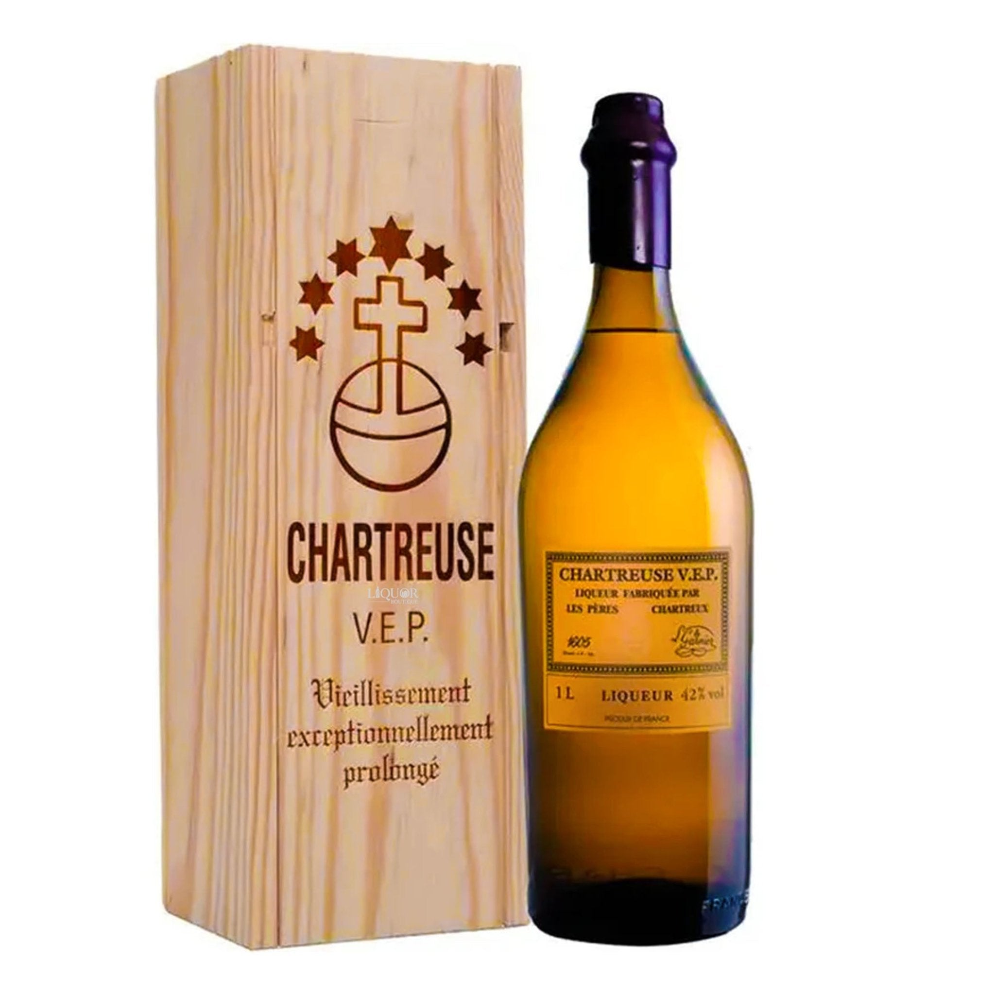 Chartreuse V.E.P. Yellow Liqueur 1L - Liquor Boutique