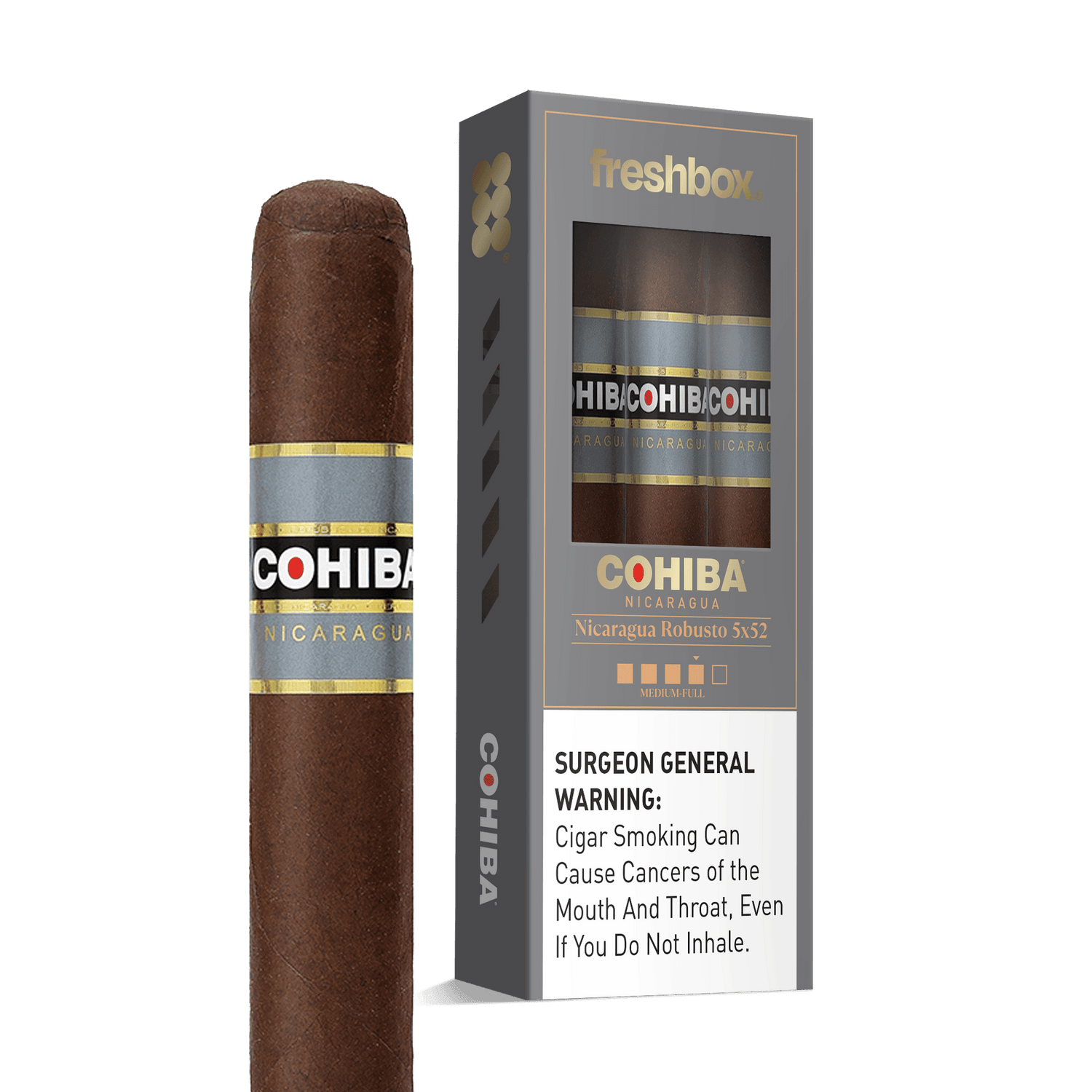 Cohiba Nicaruaga Robusto 5x52 FreshBox | Cigar 3-Pack - Liquor Boutique