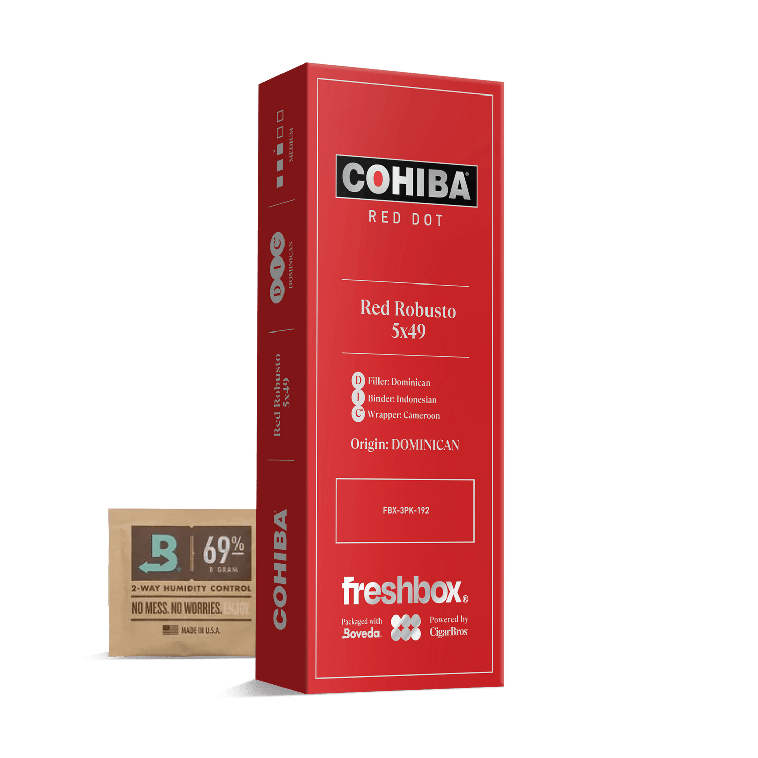 Cohiba Red Robusto 5x49 FreshBox | Cigar 3-Pack - Liquor Boutique