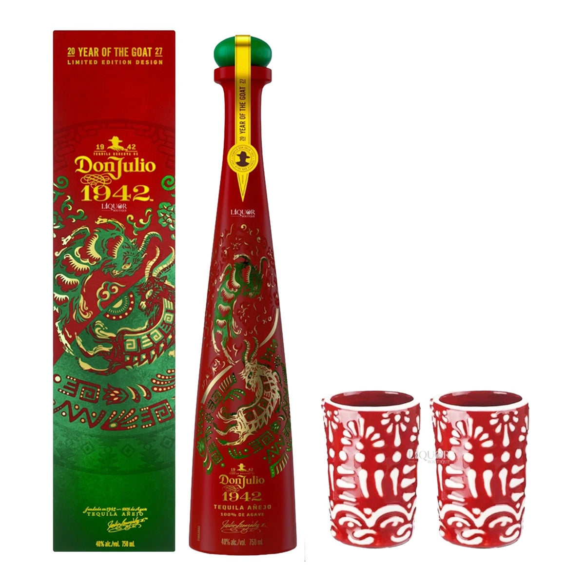 Don Julio 1942 Year of the Goat 2027 Limited Edition Tequila & Ceramic Shot Glass Bundle 750ml - Liquor Boutique