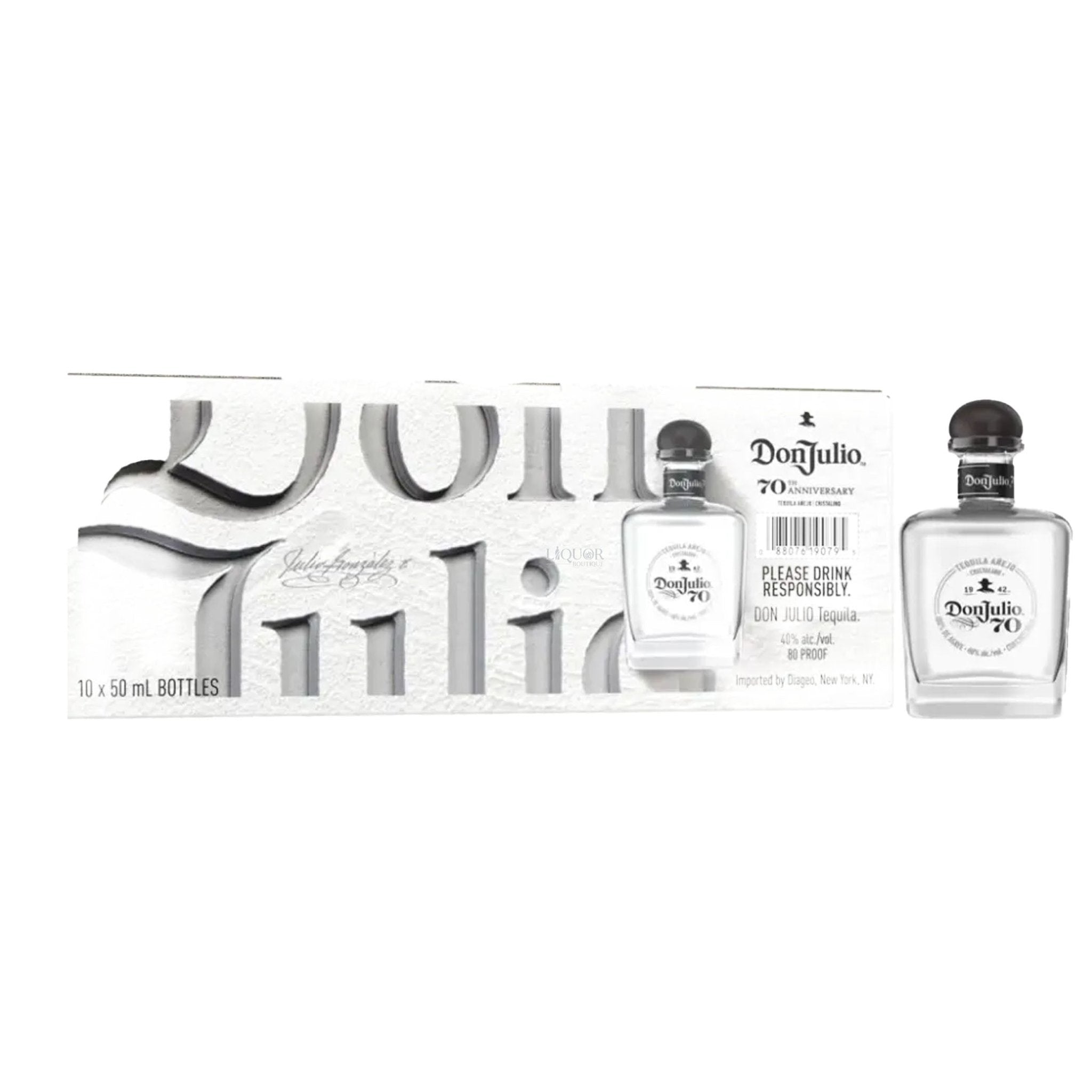 Don Julio 70th Anniversary Añejo Cristalino 50ml 10 Pack - Liquor Boutique
