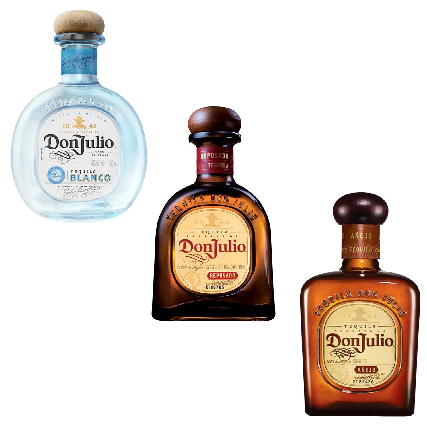 Don Julio Blanco, Reposado, & Añejo Tequila Bundle 750ml - Liquor Boutique