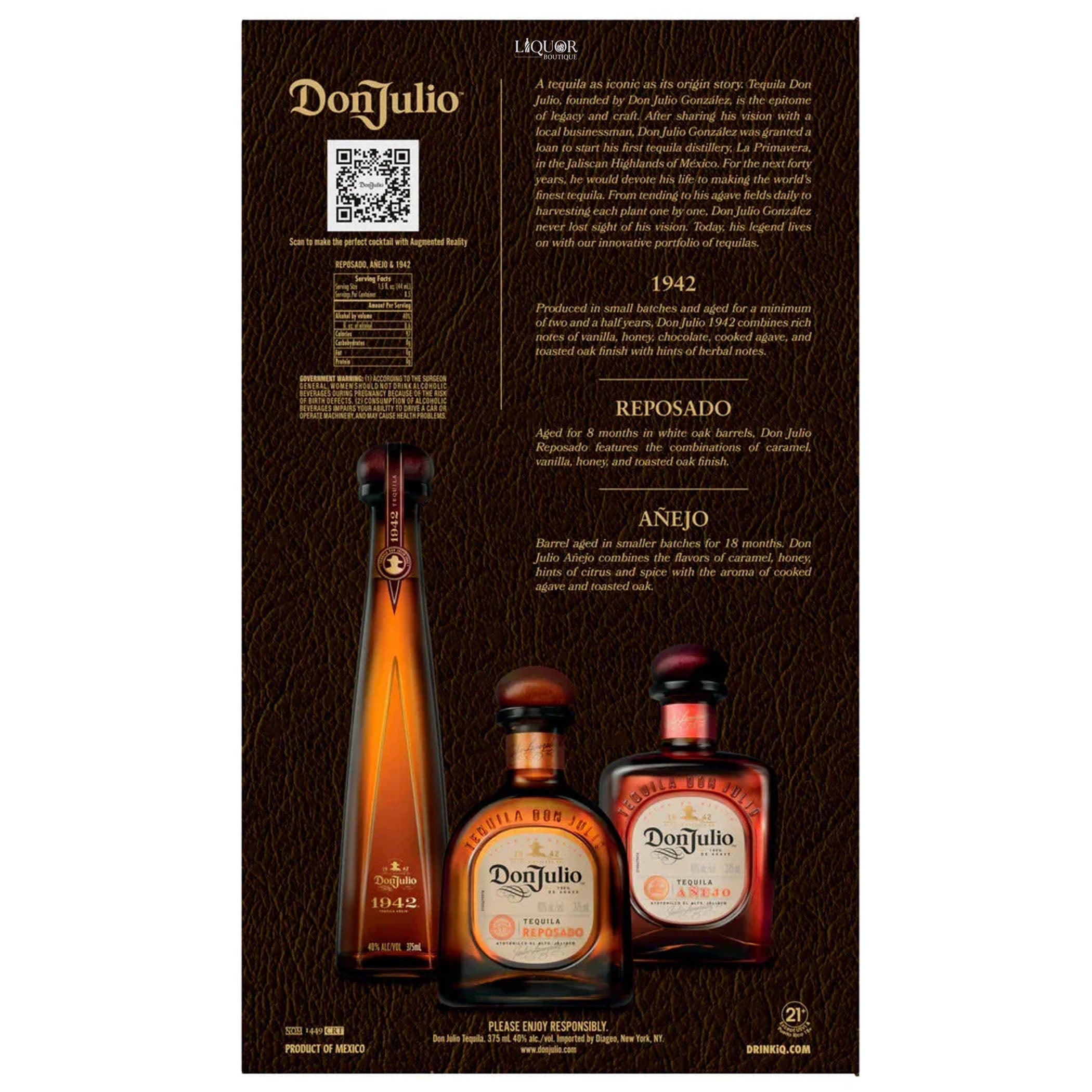 Don Julio 1942, Reposado, & Añejo Gift Pack 375ml – Liquor Boutique