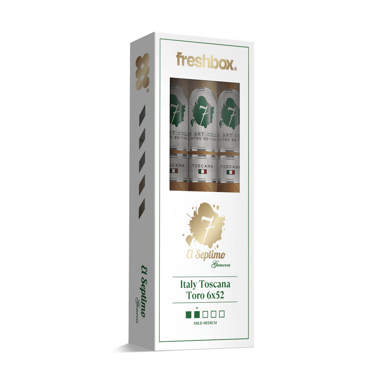 El Septimo Italy Toscana Toro 6x52 FreshBox | Cigar 3-Pack - Liquor Boutique