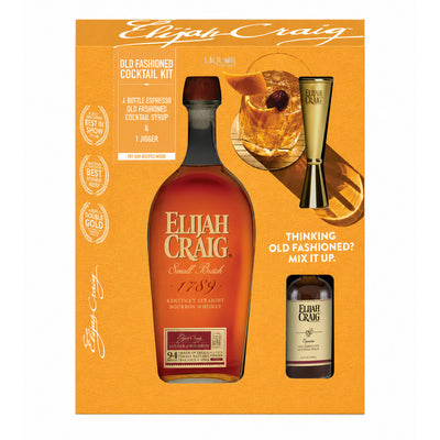 Elijah Craig Small Batch Bourbon Whiskey Old Fashioned Cocktail Kit