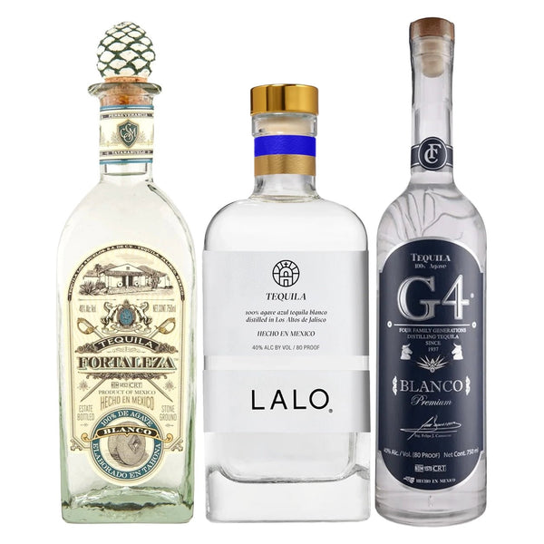 Fortaleza, LALO & G4 Blanco Tequila Bundle 750ml - Liquor Boutique