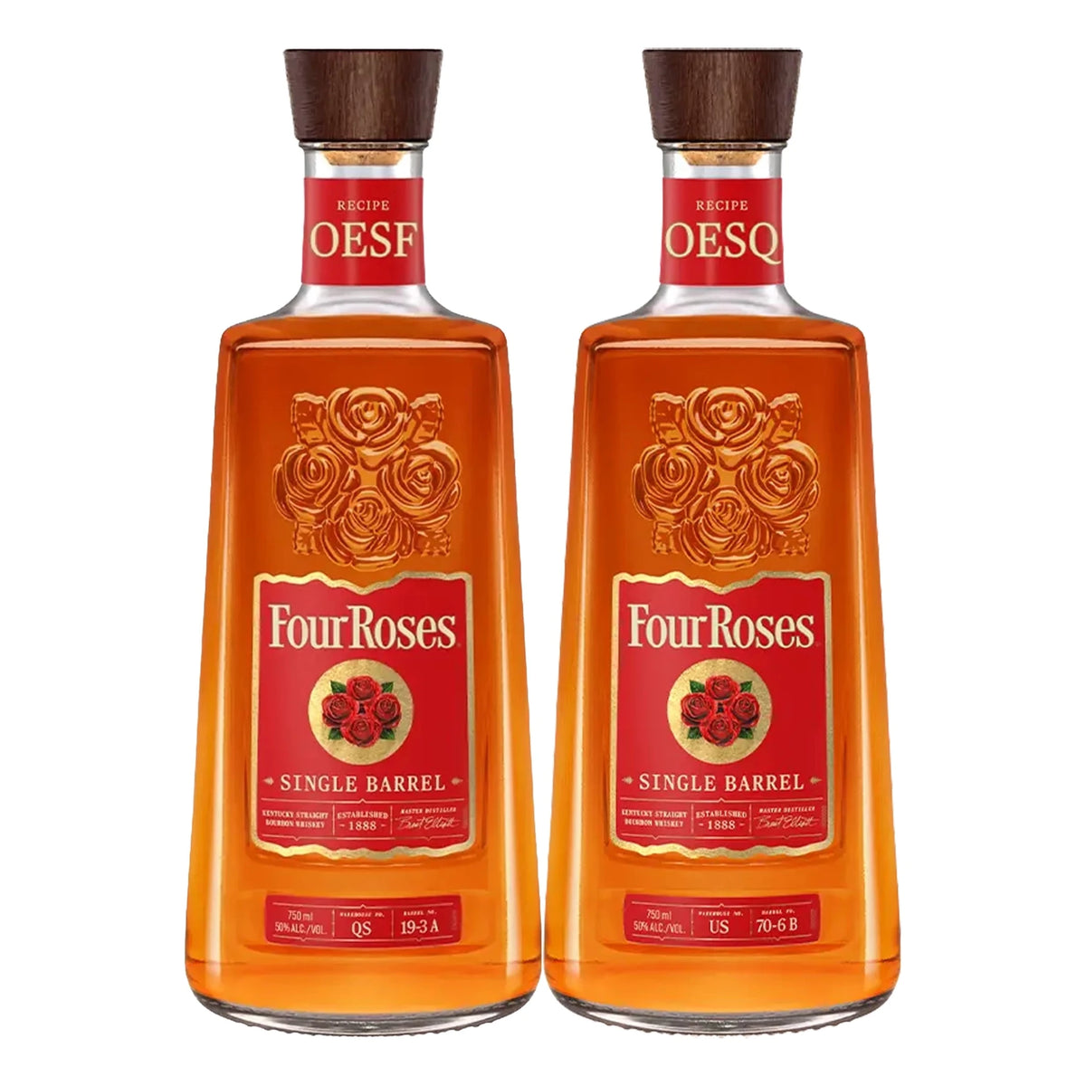 Four Roses OESF & OESQ Single Barrel Bourbon Bundle 750ml - Liquor Boutique