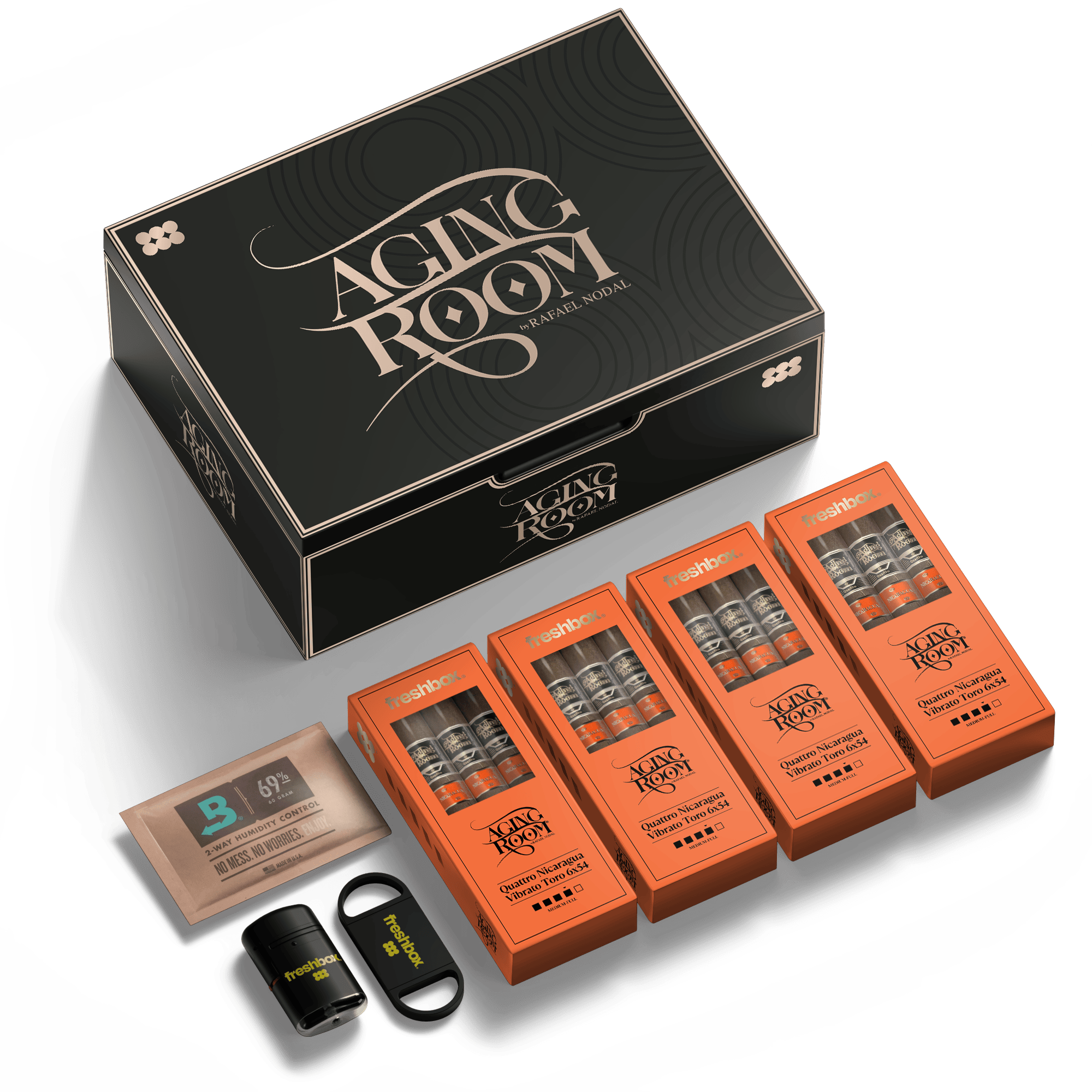 FreshBox™ Aging Room Edition Humidor Starter Kit