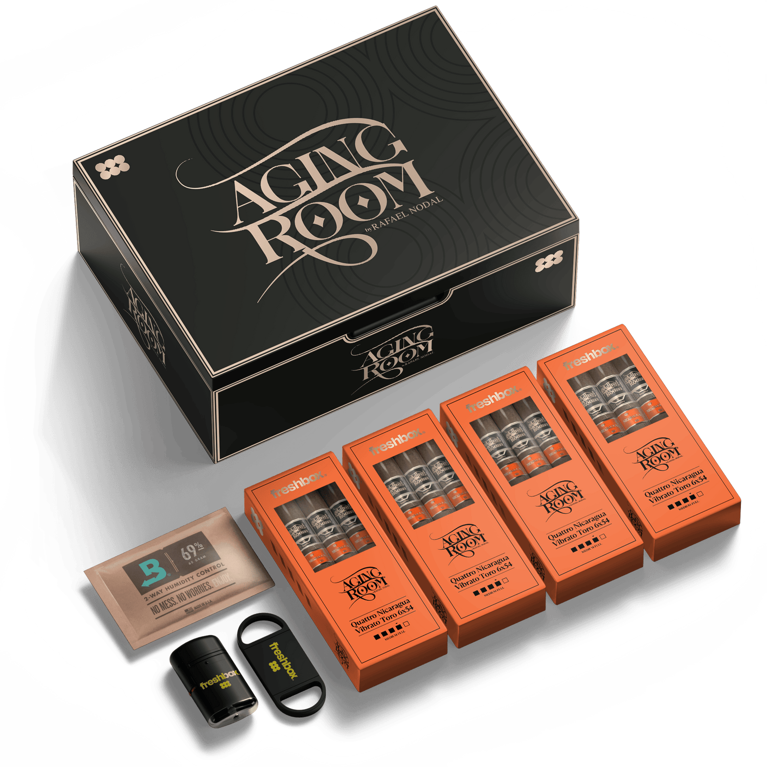 FreshBox Aging Room Edition Humidor Starter Kit - Liquor Boutique