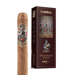 Gurkha 125 Year Anniversary Toro 6x54 FreshBox | Cigar 3-Pack - Liquor Boutique