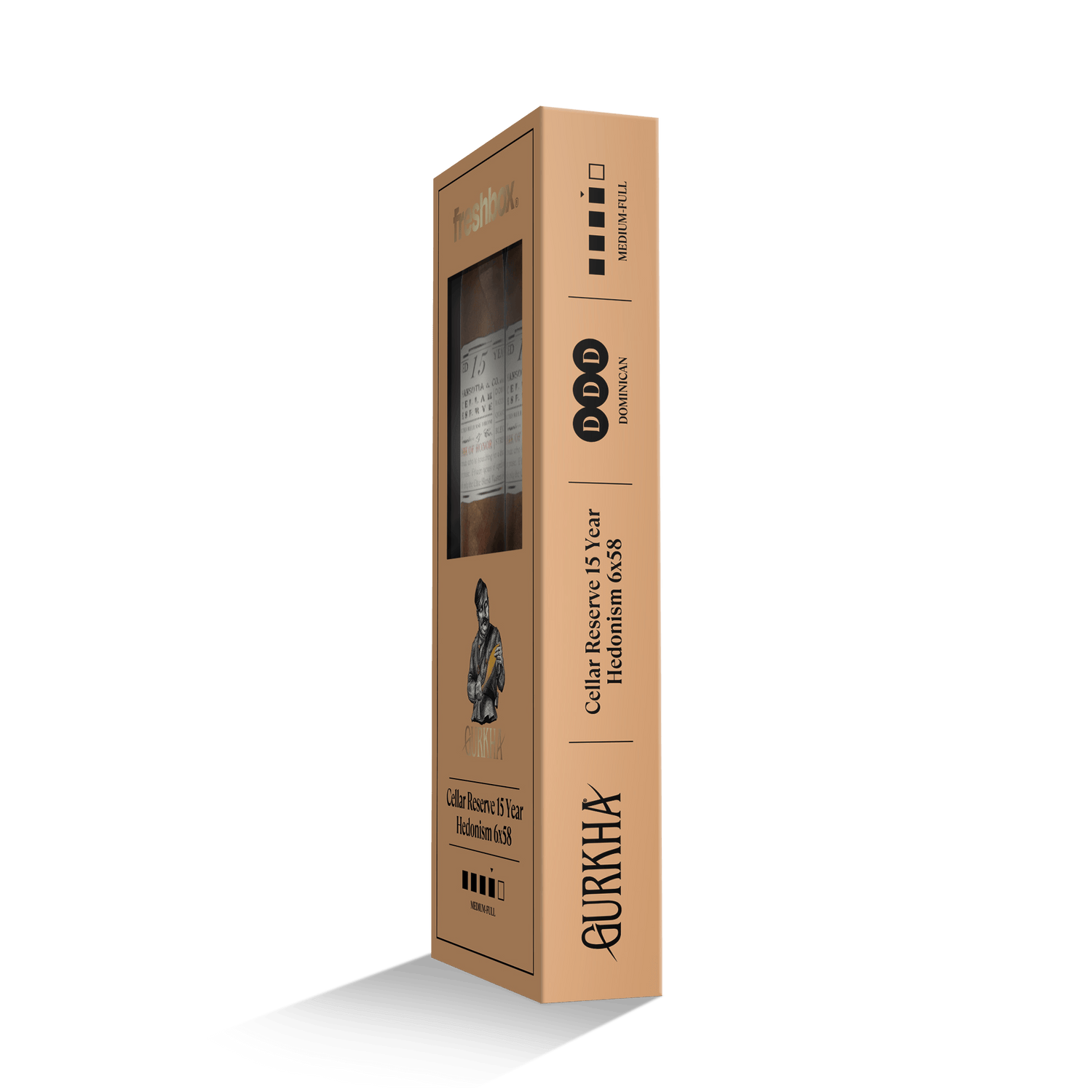 Gurkha Cellar Reserve 15 Year Hedonism 6x58 FreshBox | Cigar 3-Pack - Liquor Boutique