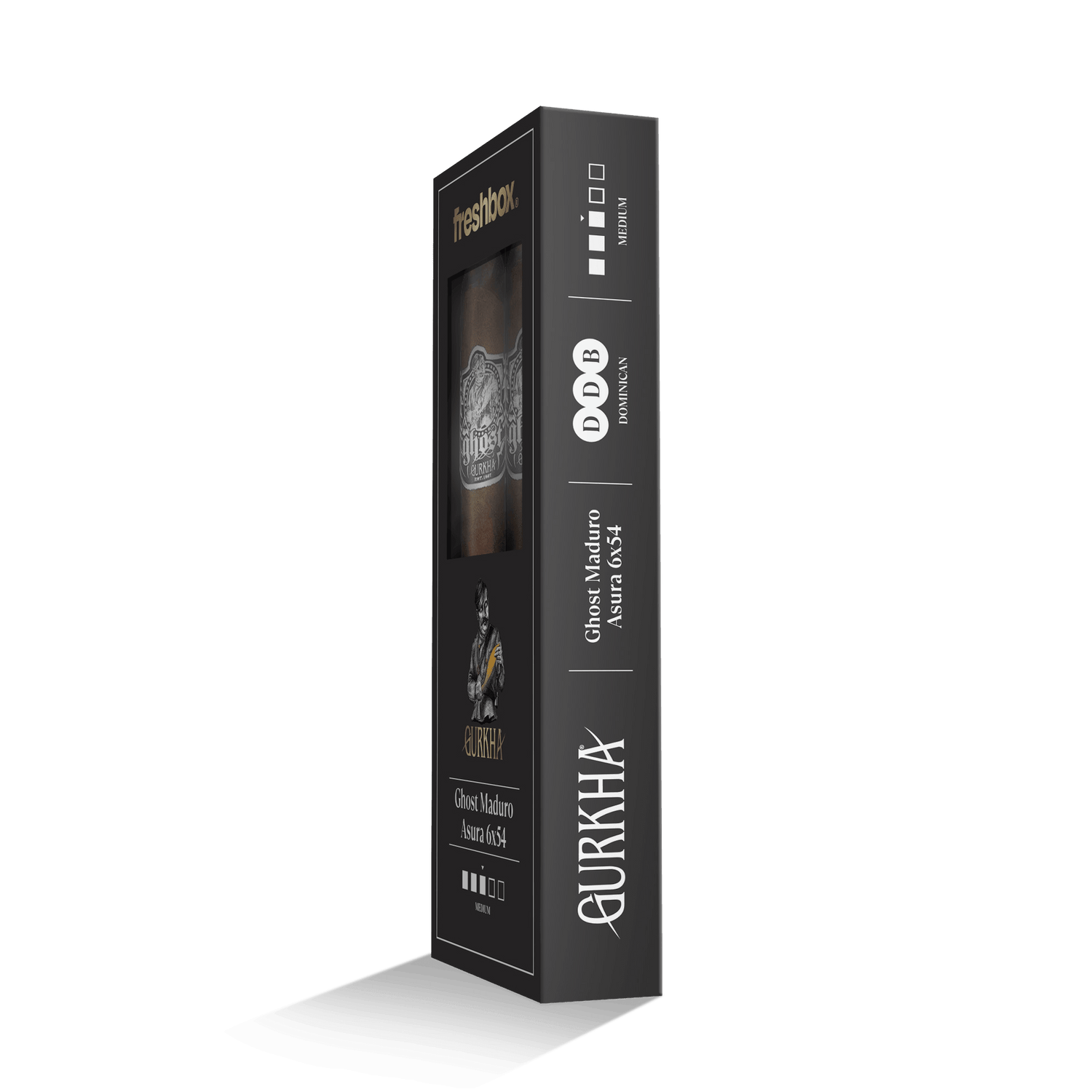 Gurkha Ghost Maduro Asura 6x54 FreshBox | Cigar 3-Pack - Liquor Boutique