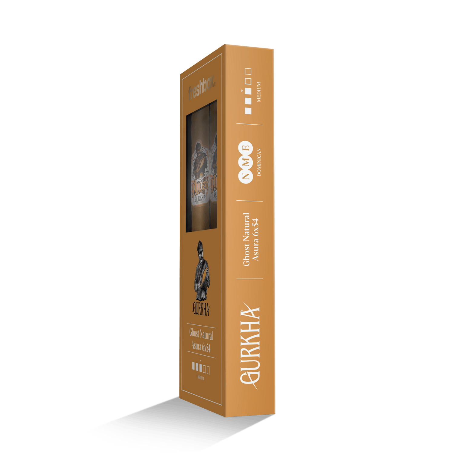 Gurkha Ghost Natural Asura 6x54 FreshBox | Cigar 3-Pack - Liquor Boutique