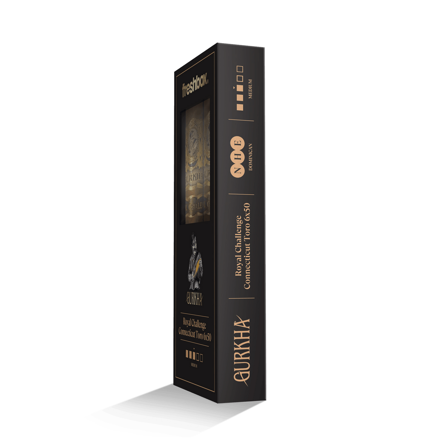 Gurkha Royal Challenge Connecticut Toro 6x50 FreshBox | Cigar 3-Pack - Liquor Boutique