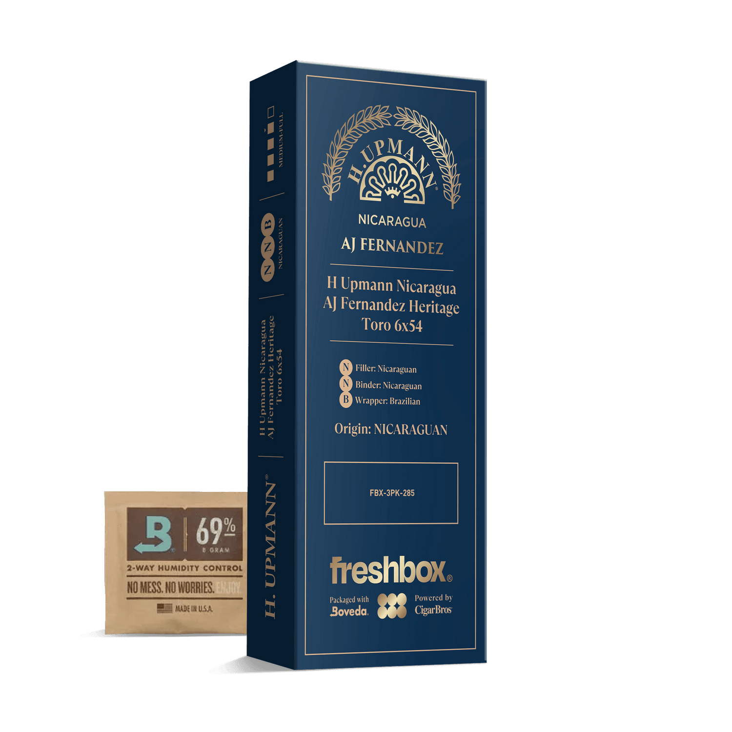 H Upmann Nicaragua AJ Fernandez Heritage 6x54 FreshBox | Cigar 3-Pack - Liquor Boutique