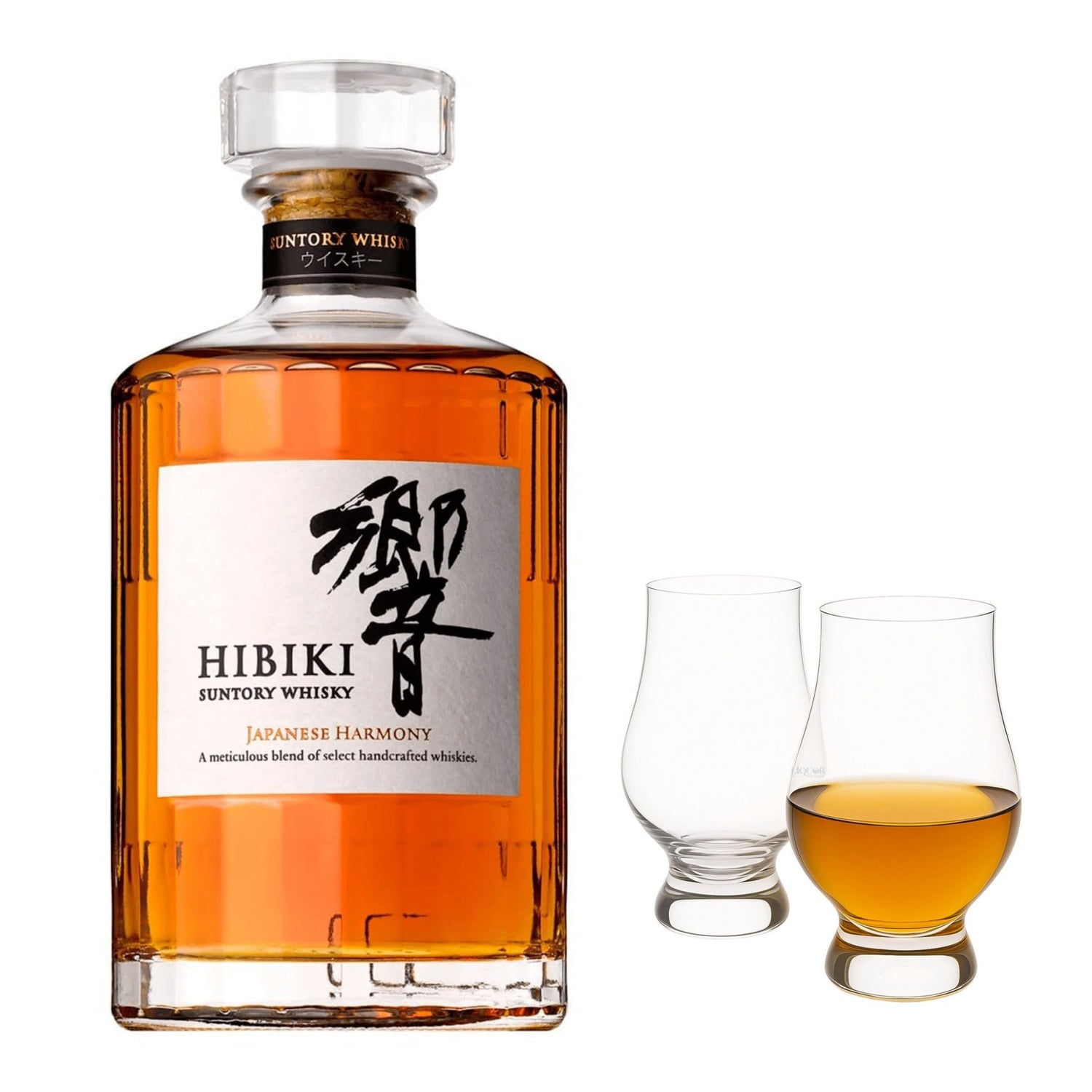 Hibiki Japanese Harmony Japanese Whisky with Glencairn CrystalGlass Set - Liquor Boutique