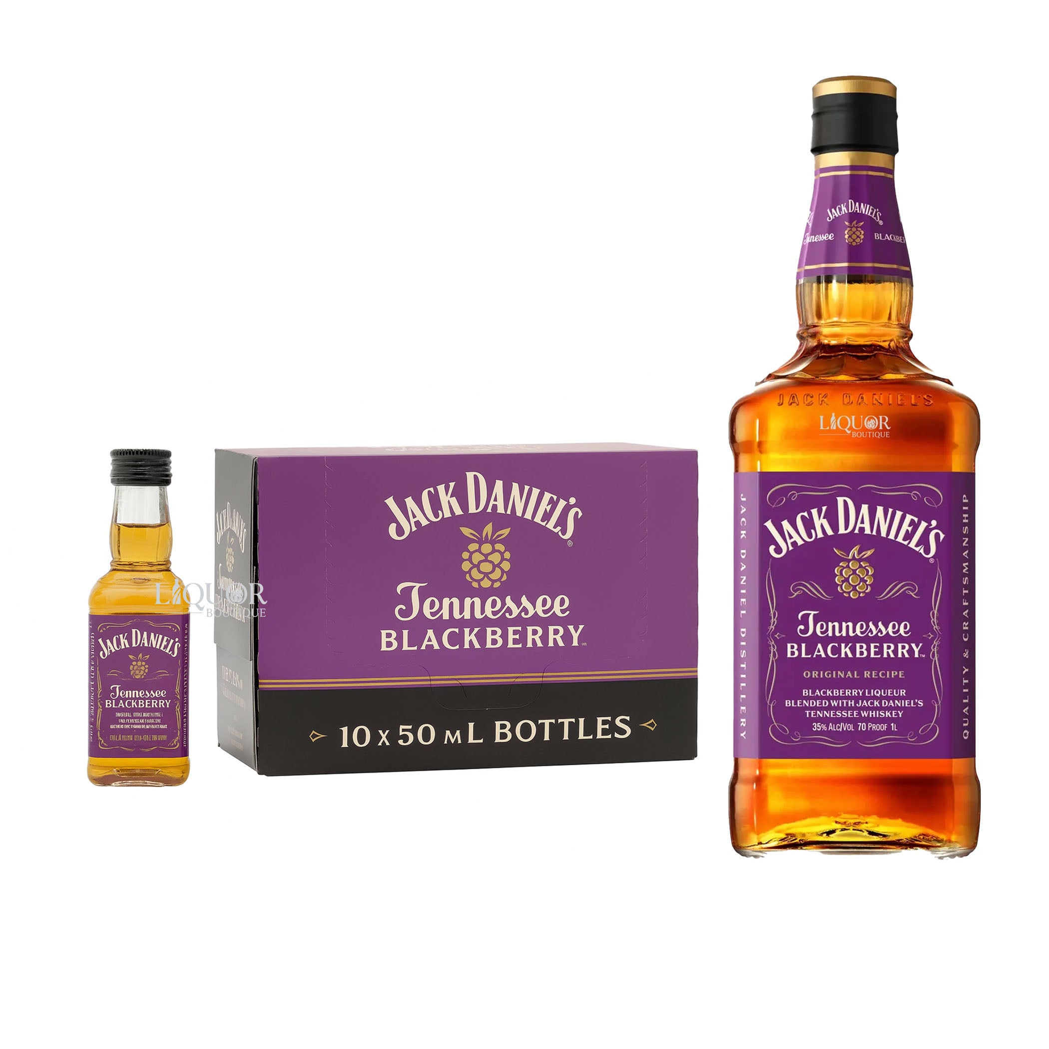 Jack Daniel's Blackberry 750ml & 10 Pack 50ml Bundle – Liquor Boutique