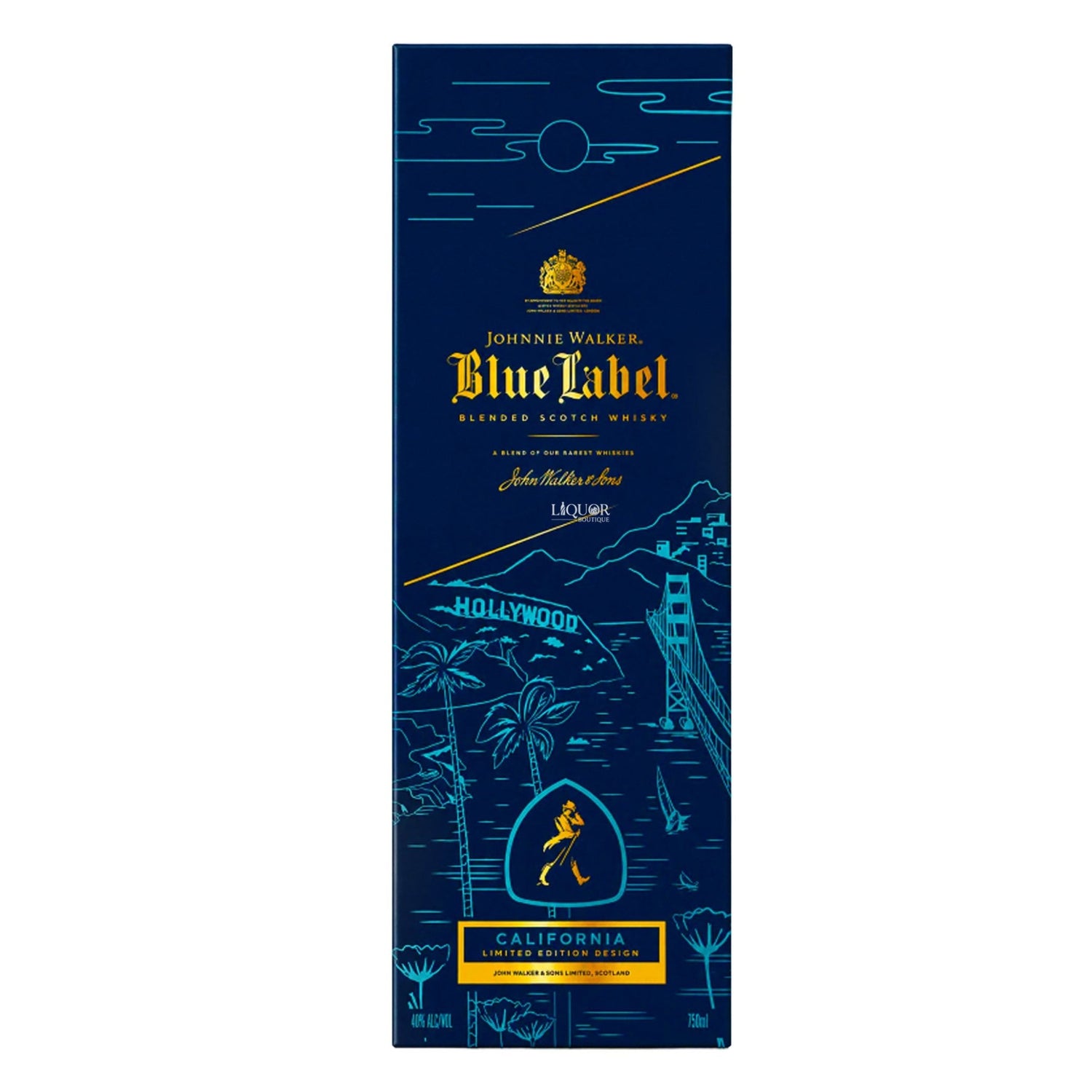 Johnnie Walker Blue Label Cities California Blended Scotch Whisky 750ml - Liquor Boutique