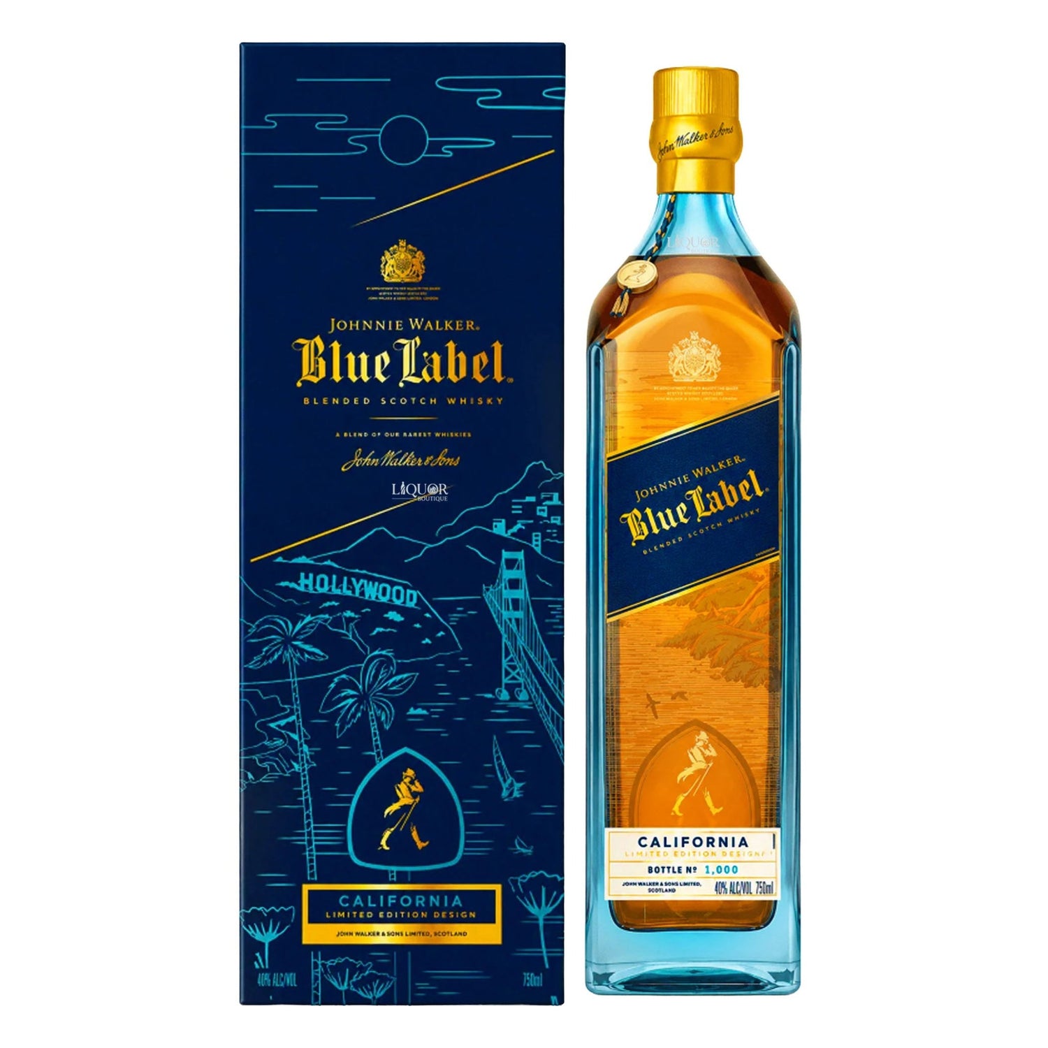 Johnnie Walker Blue Label Cities California Blended Scotch Whisky 750ml - Liquor Boutique