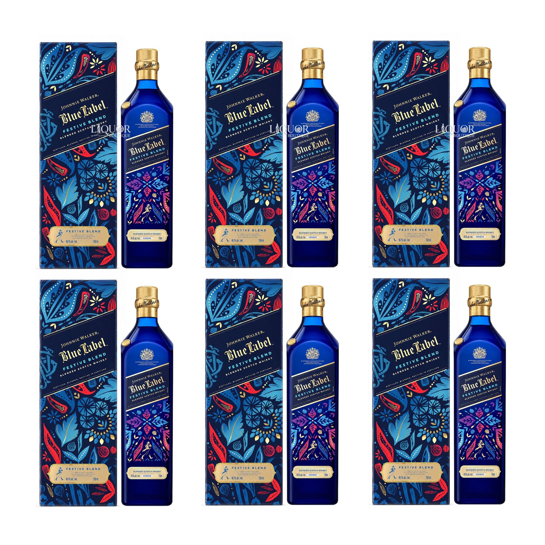 Johnnie Walker Blue Labelスコッチウイスキー750ml Johnnie Walker Blue Label Festive Blend Blended Scotch Whisky