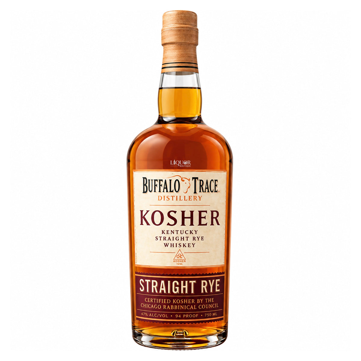 Buffalo Trace Kosher Straight Rye Whiskey 750ml