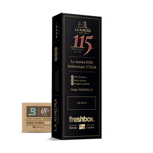 La Aurora 115th Anniversary 5.75x54 FreshBox | Cigar 3-Pack - Liquor Boutique