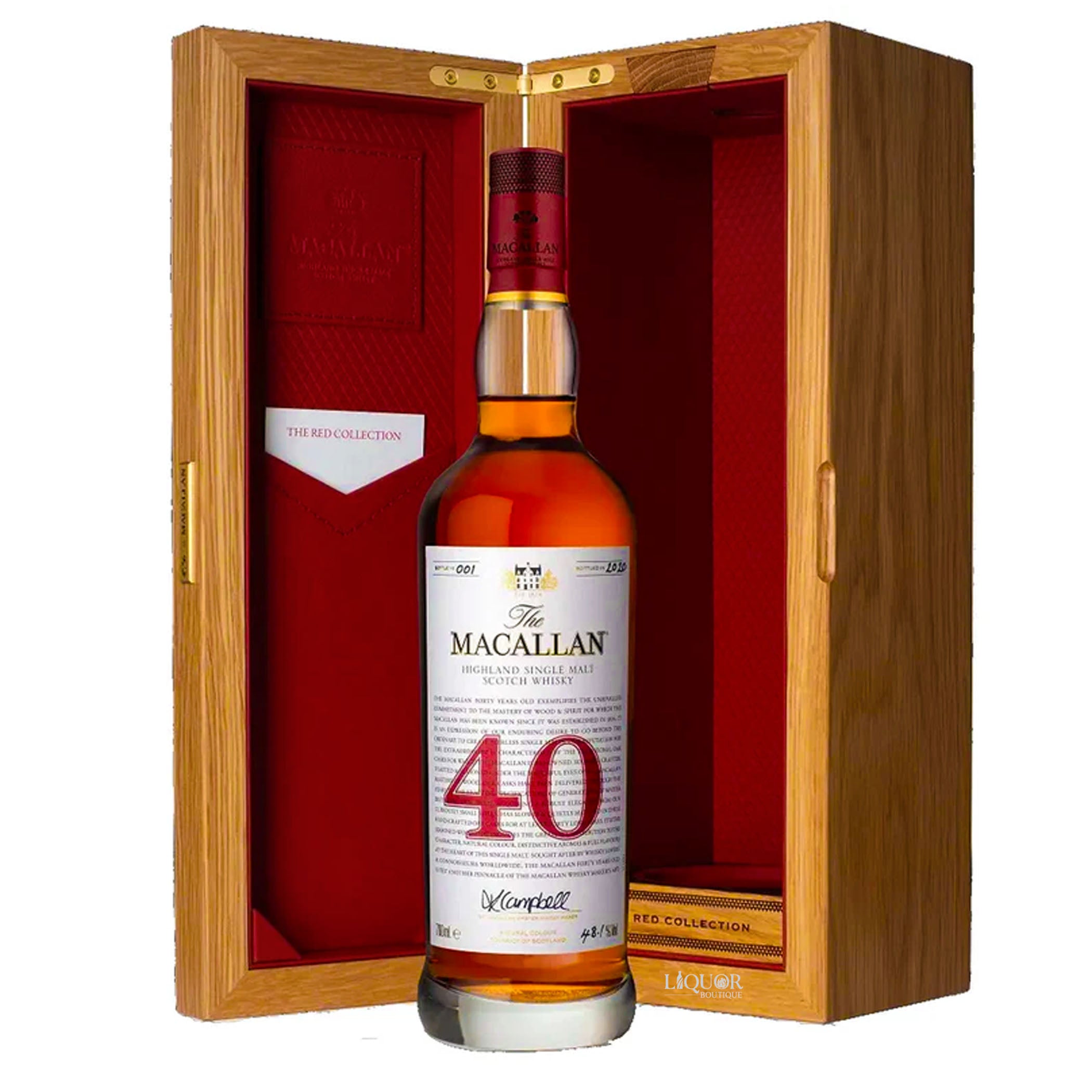 The Macallan Red Collection 40 Year Scotch Whisky 700ml – Liquor