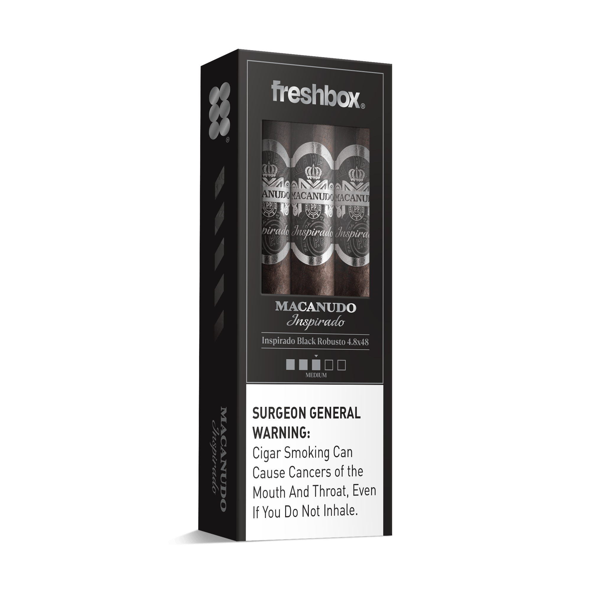 Macanudo Inspirado Black Robusto 4.8x48 FreshBox | Cigar 3-Pack