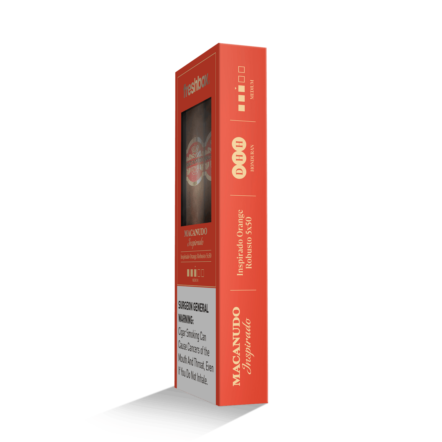 Macanudo Inspirado Orange Robusto 5x50 FreshBox | Cigar 3-Pack - Liquor Boutique