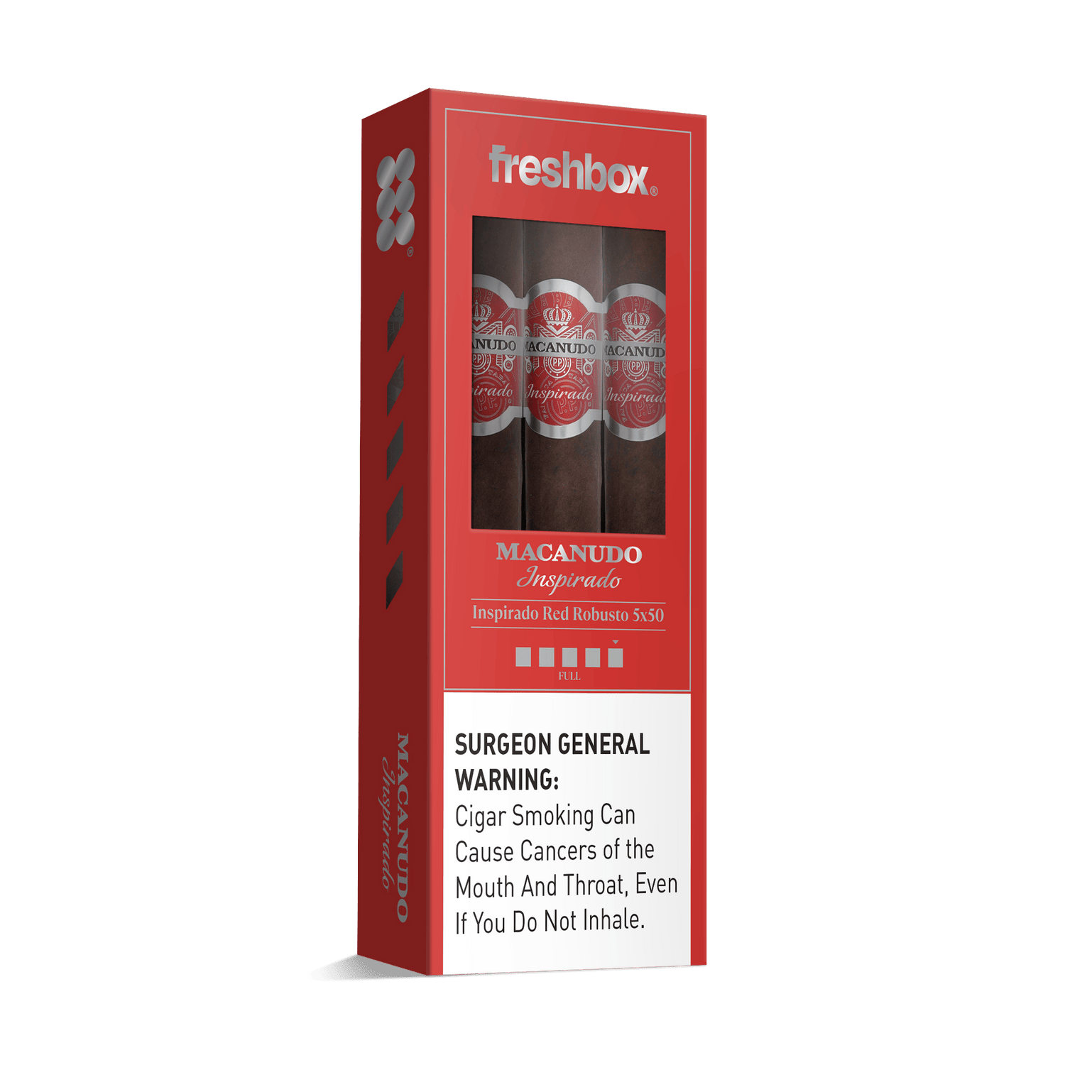 Macanudo Inspirado Red Robusto 5x50 FreshBox | Cigar 3-Pack - Liquor Boutique