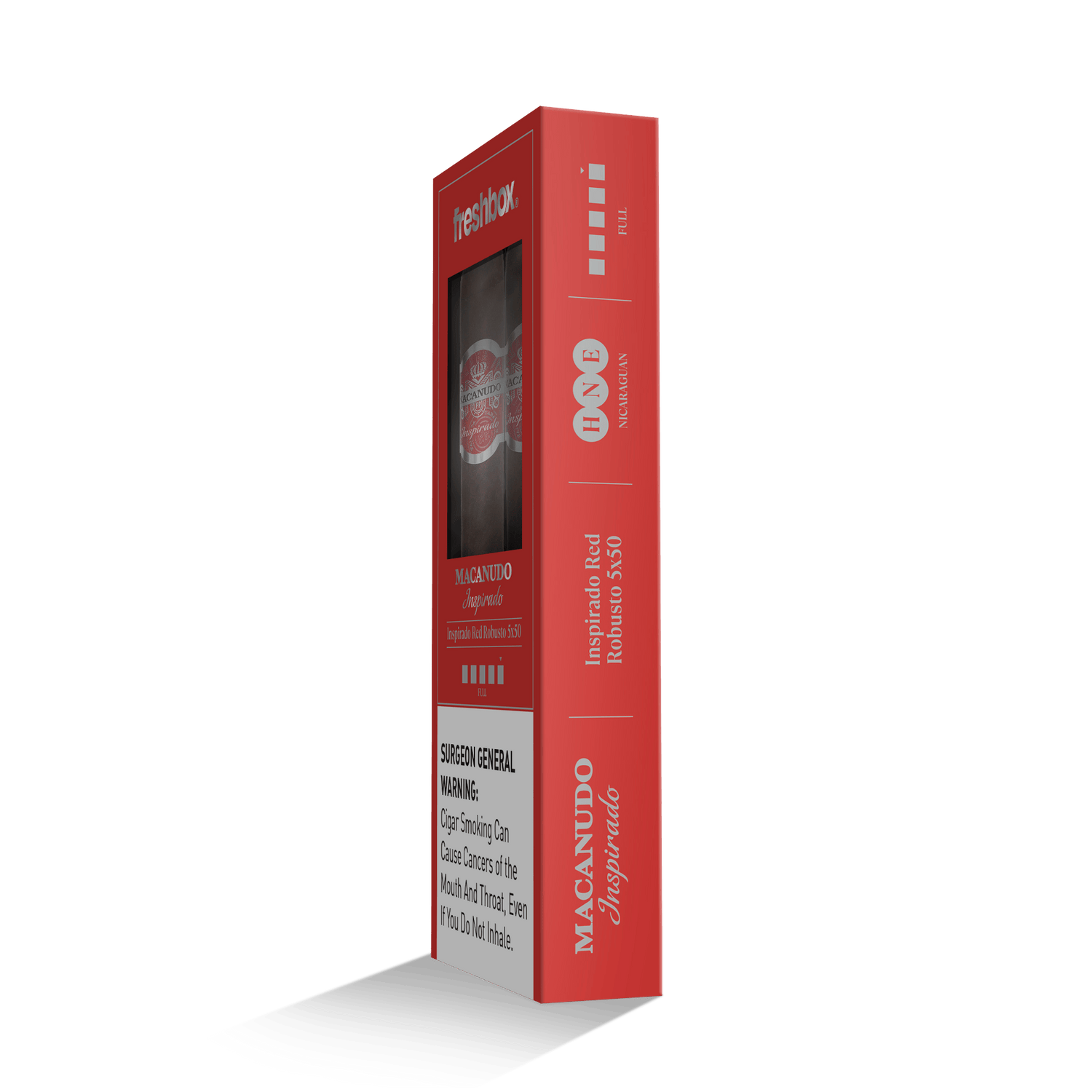 Macanudo Inspirado Red Robusto 5x50 FreshBox | Cigar 3-Pack - Liquor Boutique