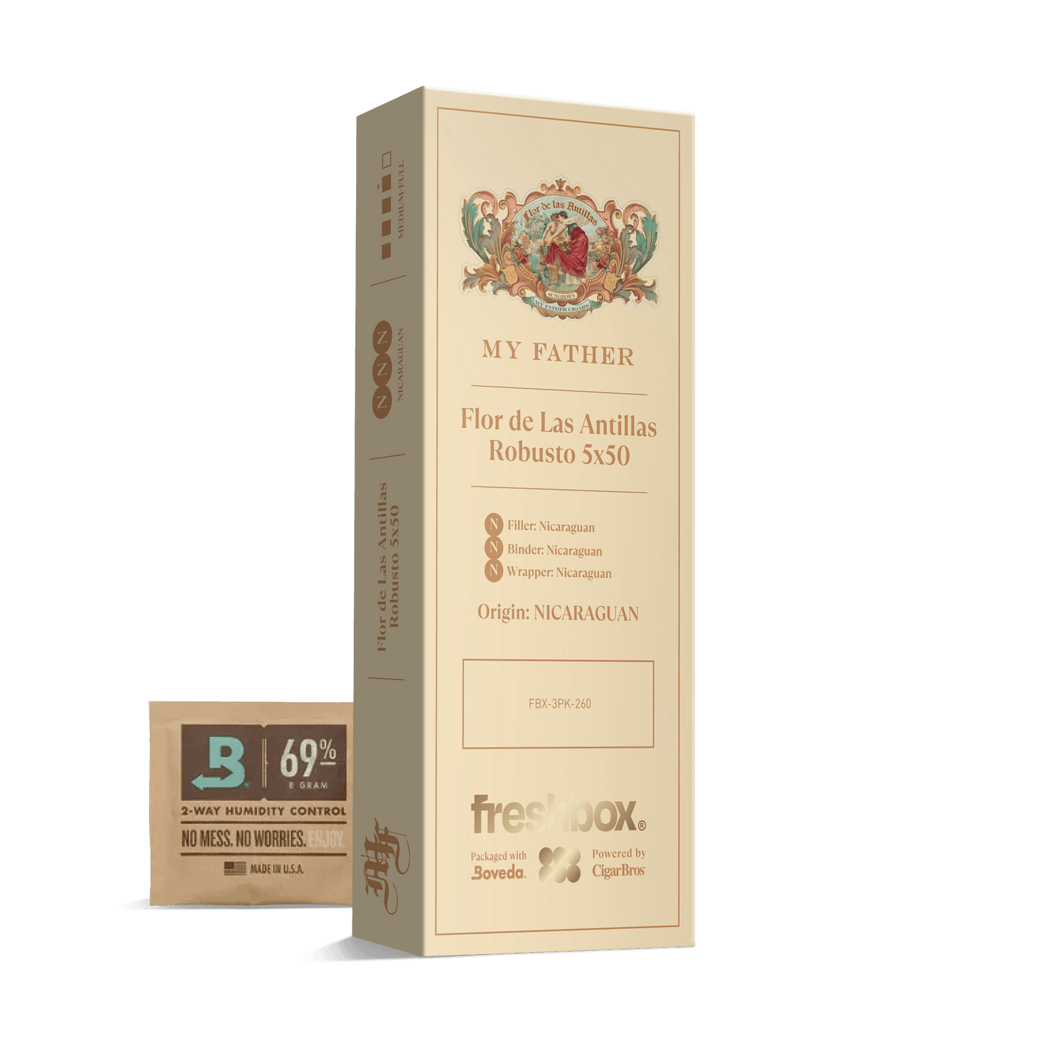 My Father Flor De Las Antillas Robusto 5x50 FreshBox | Cigar 3-Pack - Liquor Boutique