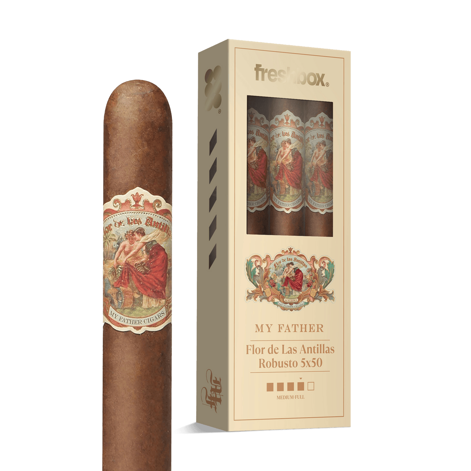 My Father Flor De Las Antillas Robusto 5x50 FreshBox | Cigar 3-Pack - Liquor Boutique