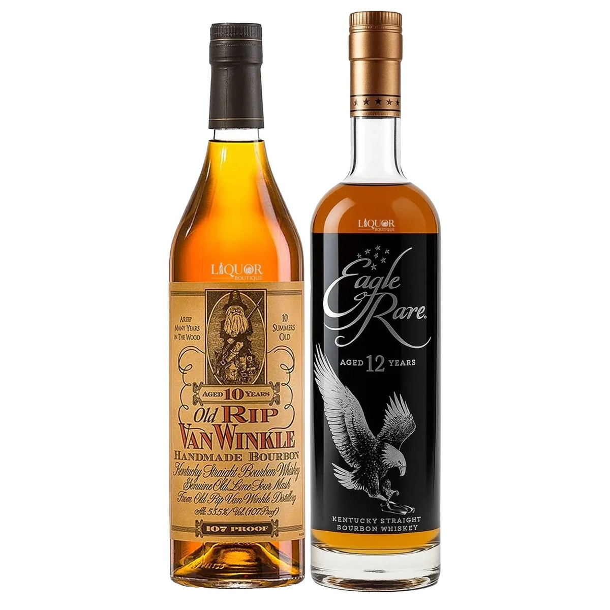 Old Rip Van Winkle 10 Year & Eagle Rare 12 Year Bourbon Whiskey Bundle 750ml - Liquor Boutique